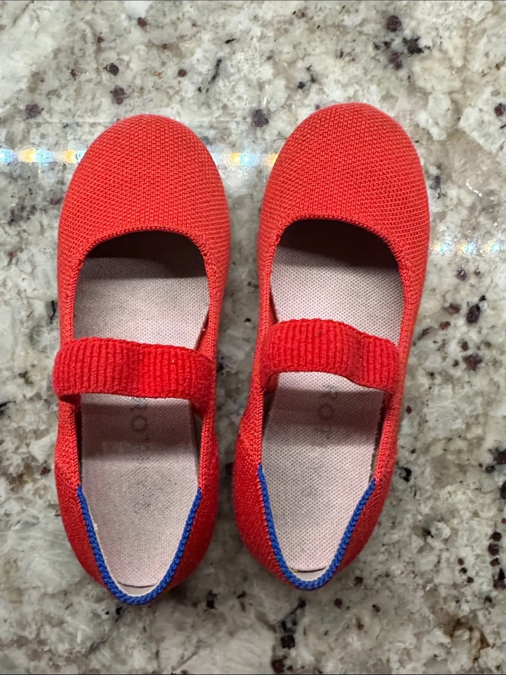 Rothy's Red Knit Mary Jane Flats for Kids